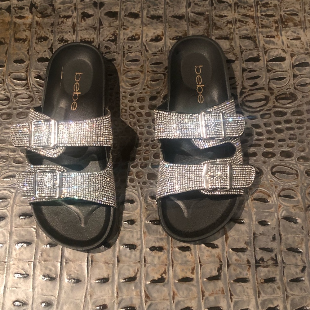 NEW!! Bebe Avonlea Rhinestone Slides!!